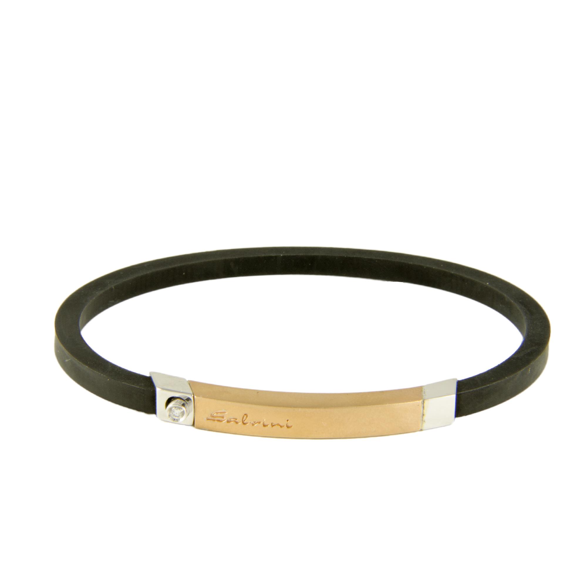 BRACCIALE IN ORO BIANCO E ROSA CON DIAMANTI CT 0,02 - SALVINI