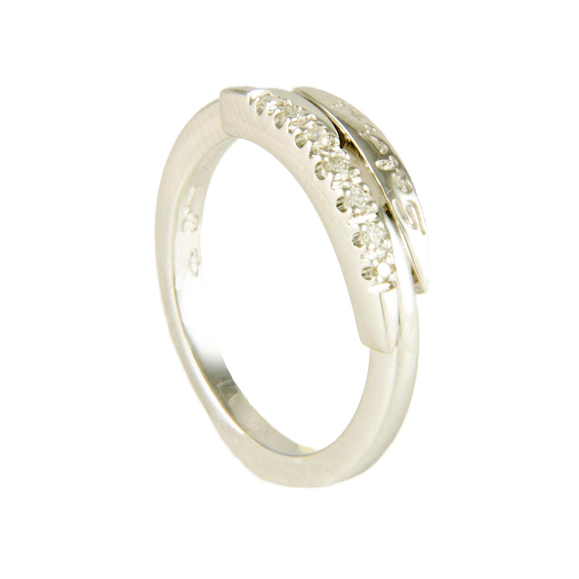 ANELLO IN ORO BIANCO E DIAMANTI CT 0,08 MIS 15 - SALVINI