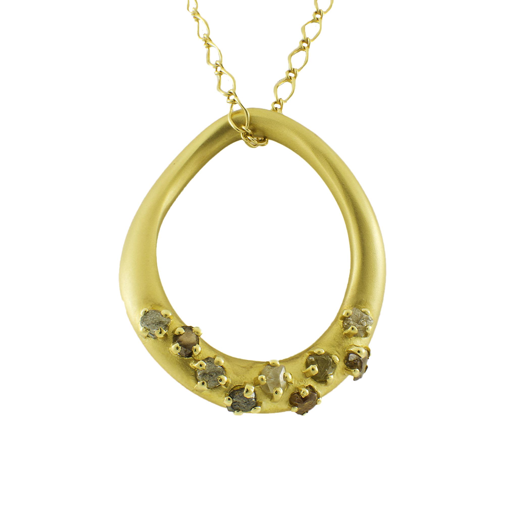 COLLIER IN ORO GIALLO E DIAMANTI GREZZI CT 2,00 - DAMIANI