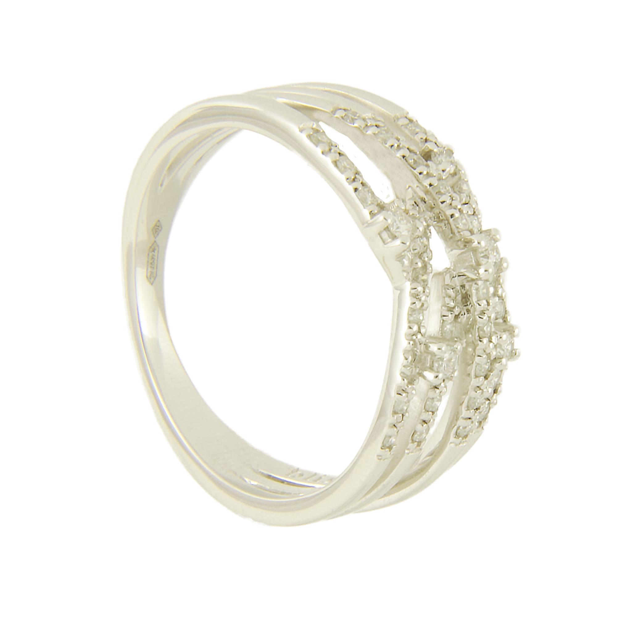 ANELLO IN ORO BIANCO E DIAMANTI CT 0,29 MIS 14 - BLISS