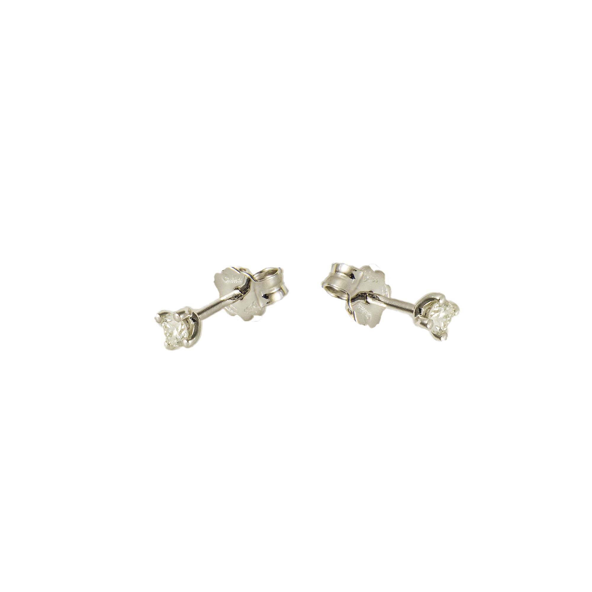 ORECCHINI IN ORO BIANCO E DIAMANTI CT 0,16  - BLISS