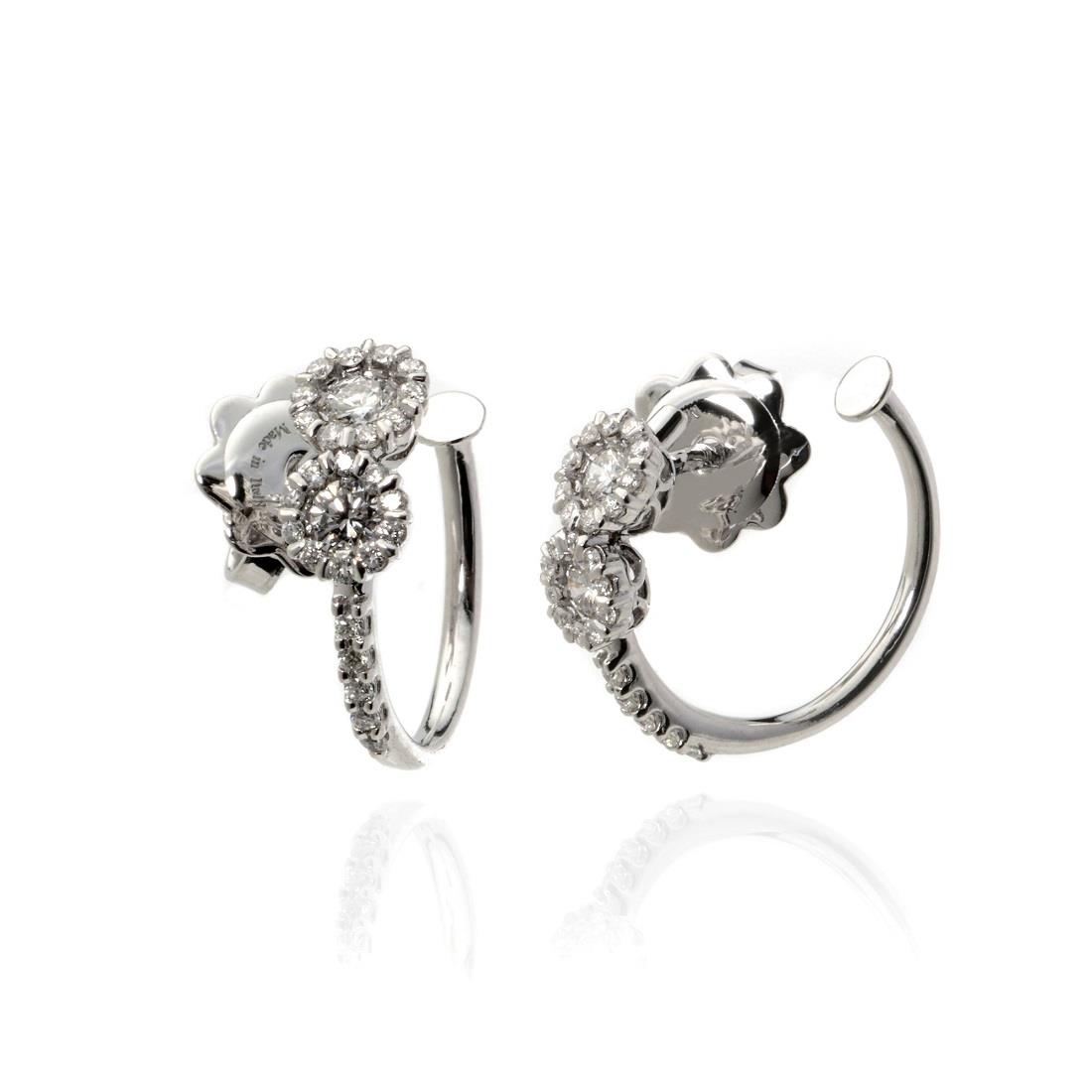 Hoop earrings with diamonds - SALVINI - LuxuryZone