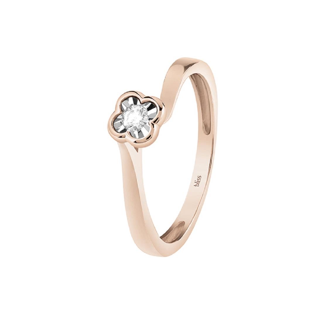 Rose gold ring with diamond ct. 0.09 - BLISS