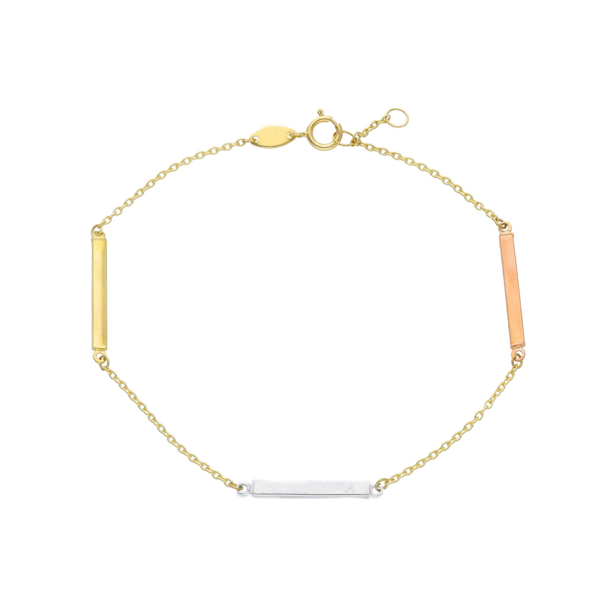 Bracciale da donna in oro tre colori 18 kt - ORO&CO