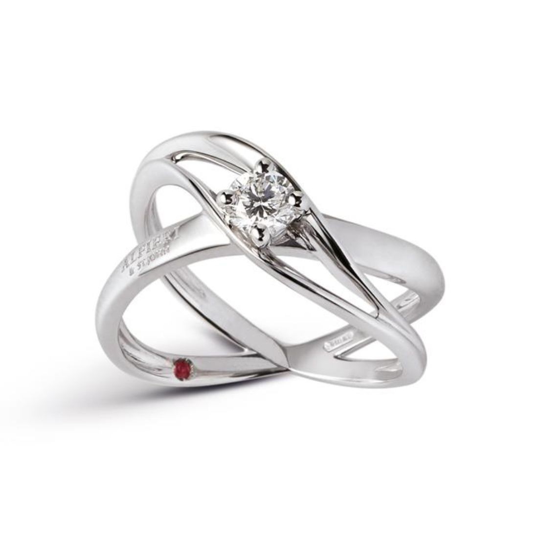 Anello solitario Infinito con diamante ct. 0,15 - ALFIERI & ST. JOHN