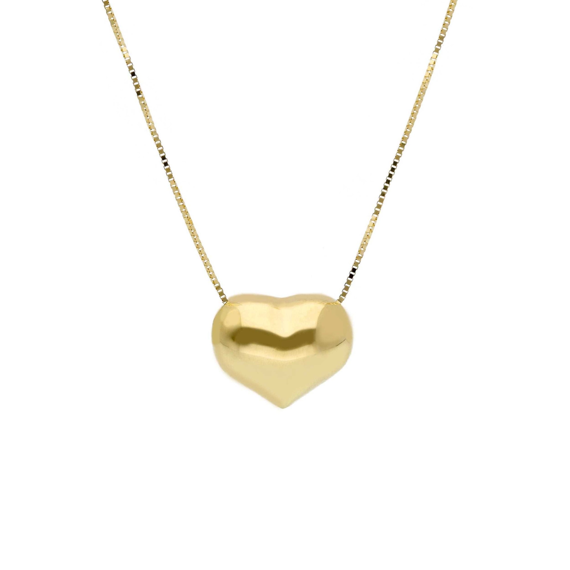 Collar de oro con coraz&oacute;n - ORO&CO