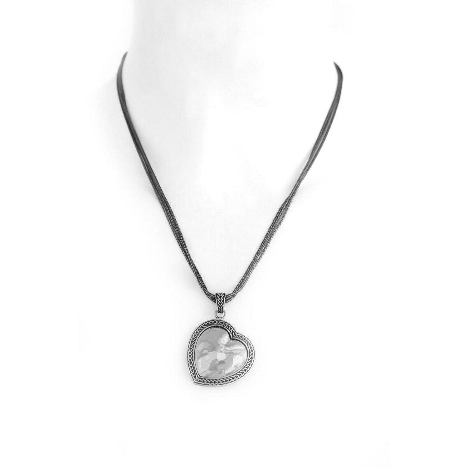 Collana in argento pendente cuore - DUEAERRE 1938
