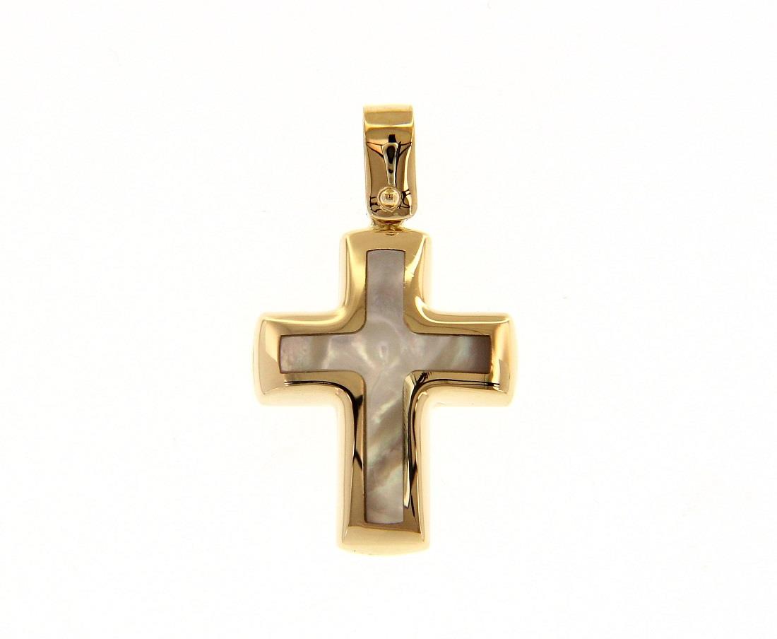 Cross pendant with mother of pearl - ORO&CO
