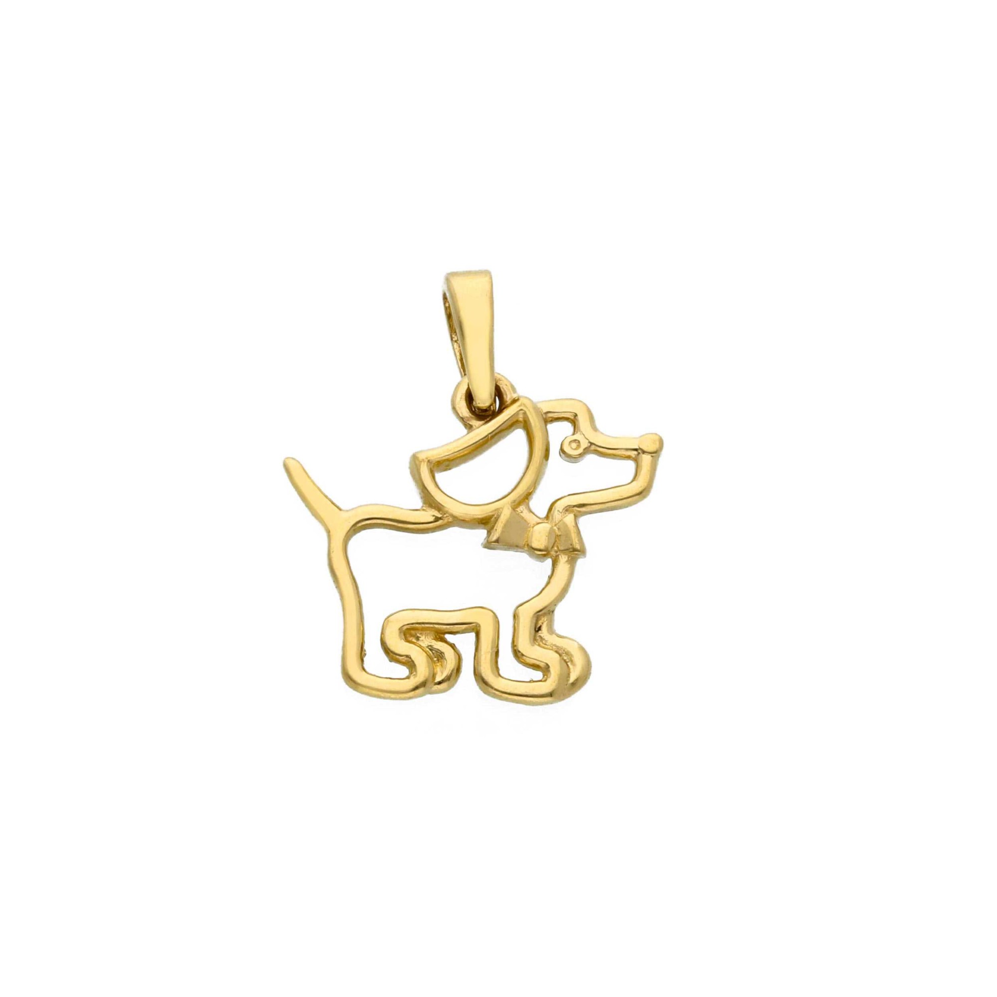 Gold dogPendant - ORO&CO