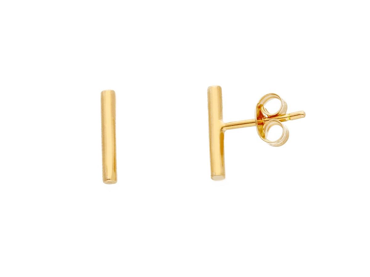 Yellow gold lobe earrings - ORO&CO