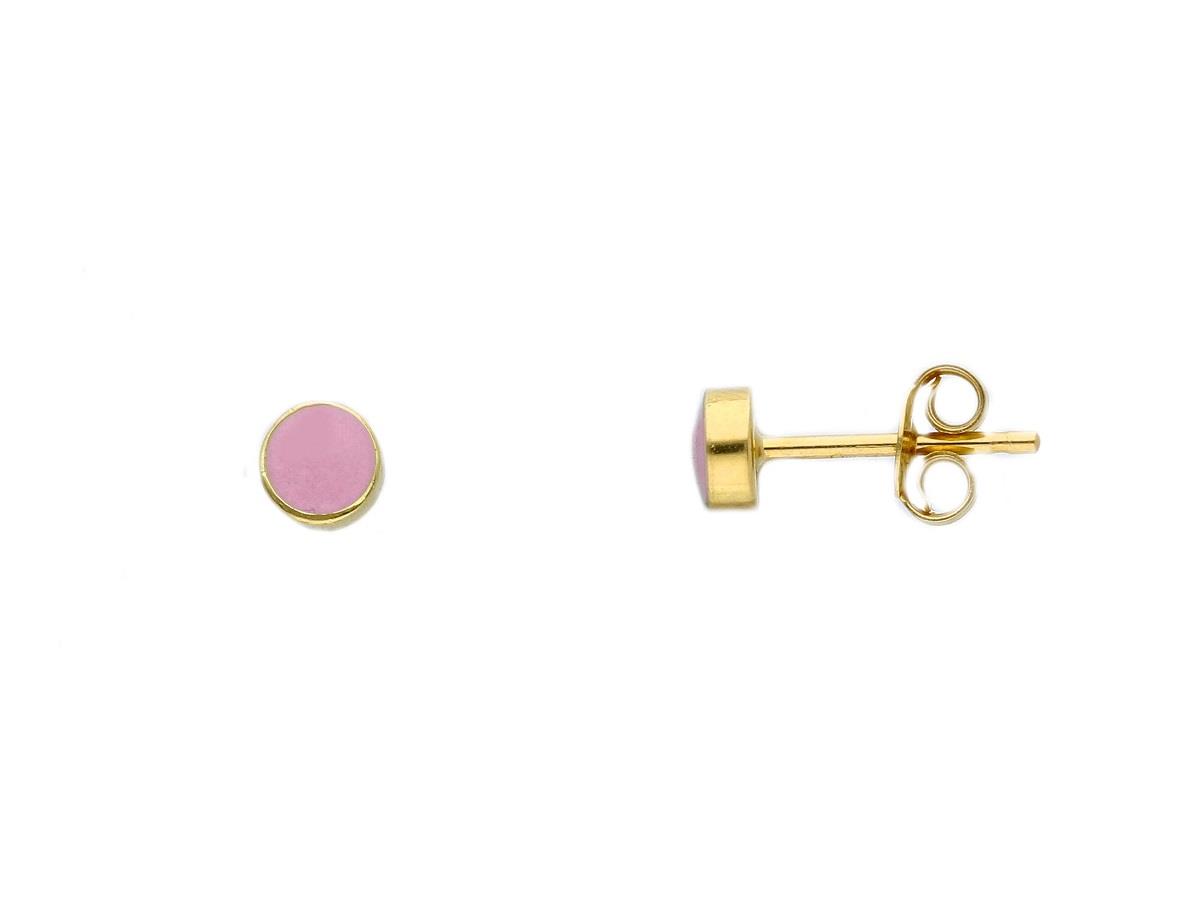 Orecchini in oro con smalto rosa - ORO&CO