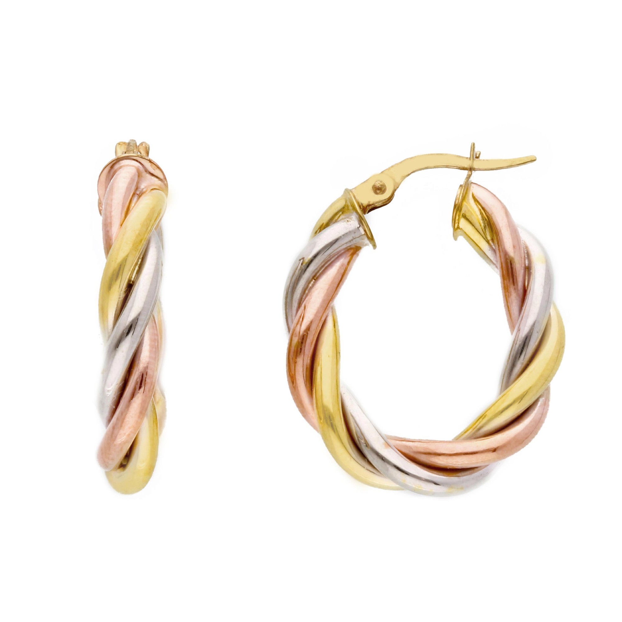 Orecchini da donna in oro tre colori 9 kt - ORO&CO