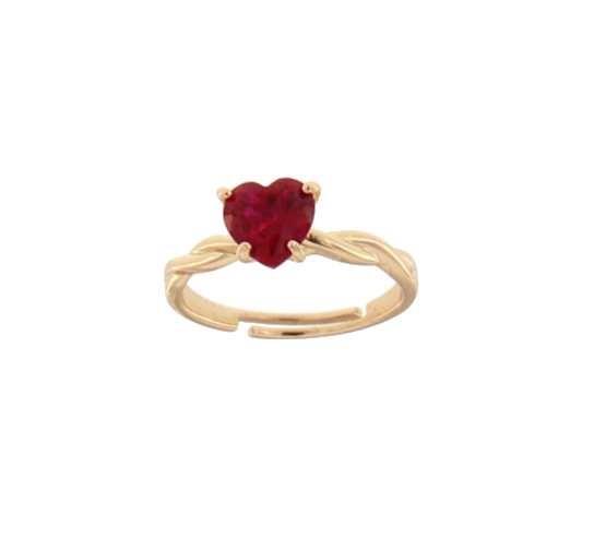 Anillo de plata rosa con circonita - CUORI MILANO