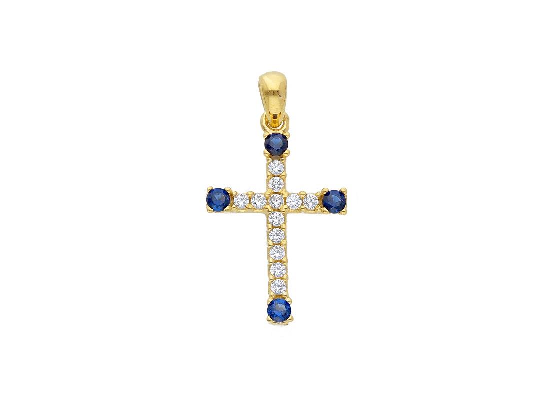 Cross pendant with zircons - ORO&CO