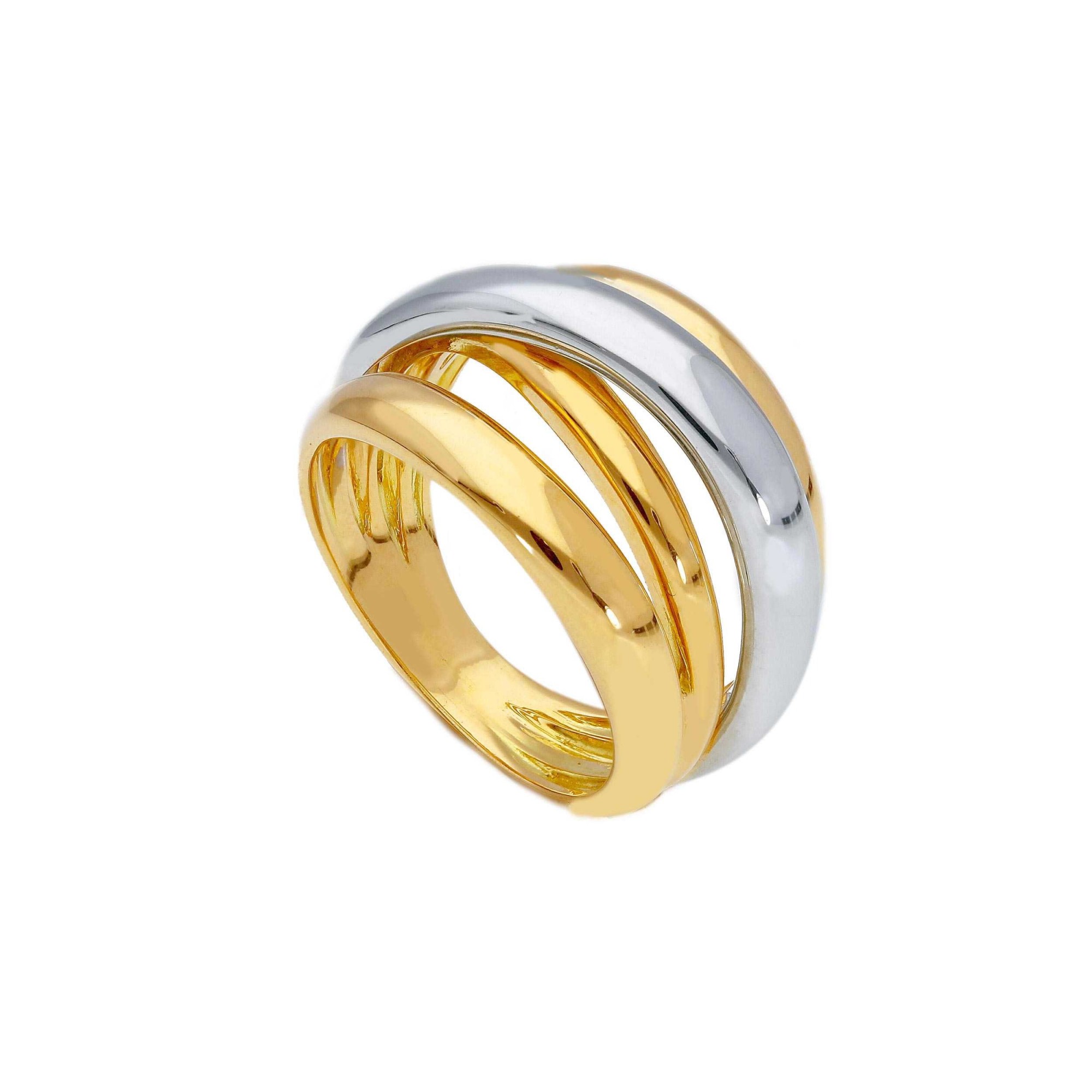 Anello in oro 18kt bicolore giallo e bianco - ORO&CO