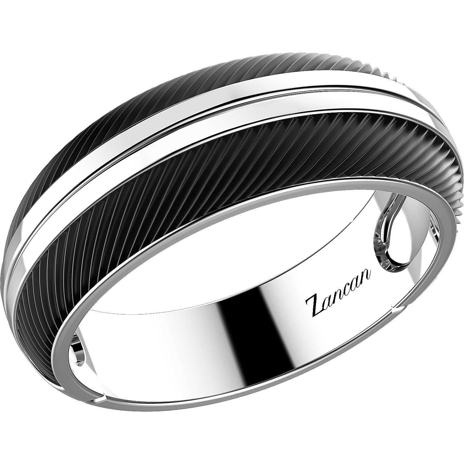 Anello in argento con dettaglio Skin - ZANCAN
