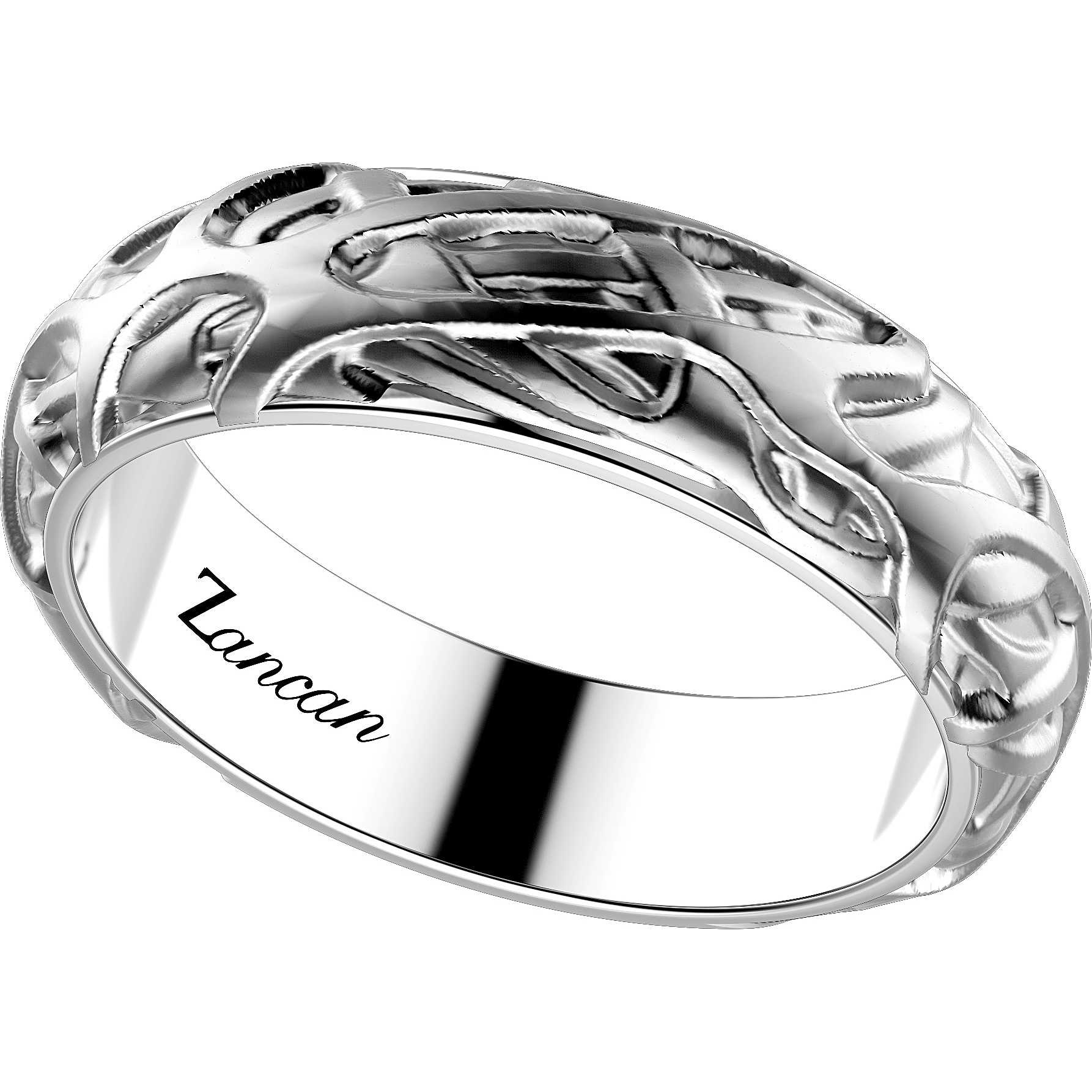 Anello in argento con dettaglio Skin - ZANCAN