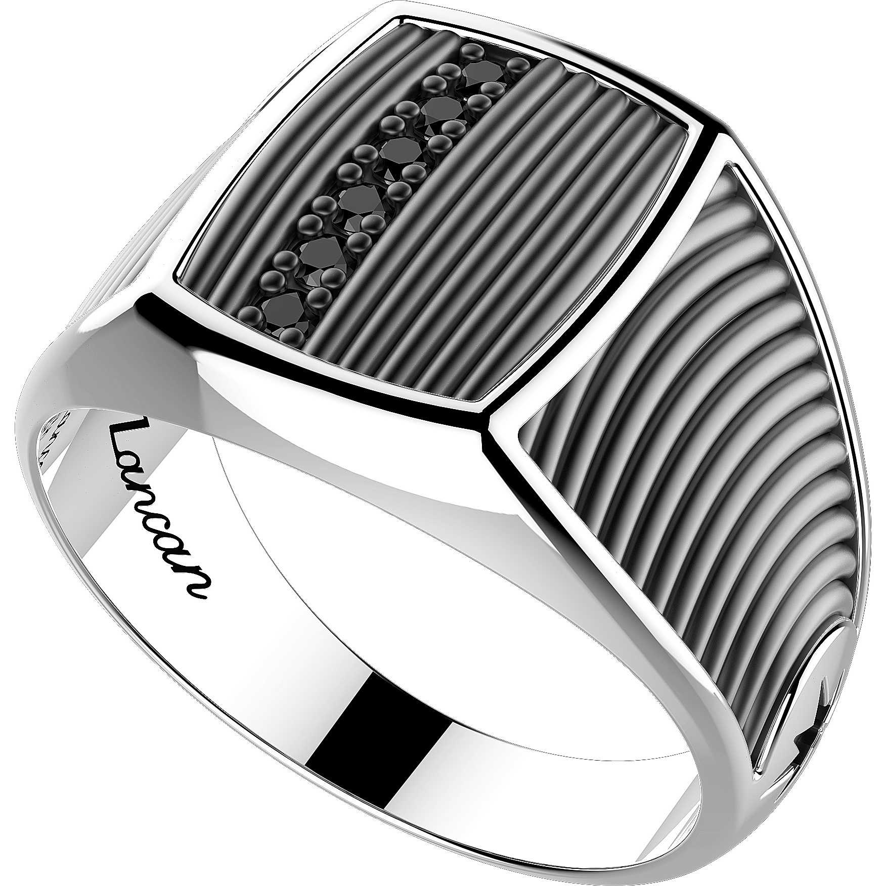 Anello in argento rodiato nero - ZANCAN