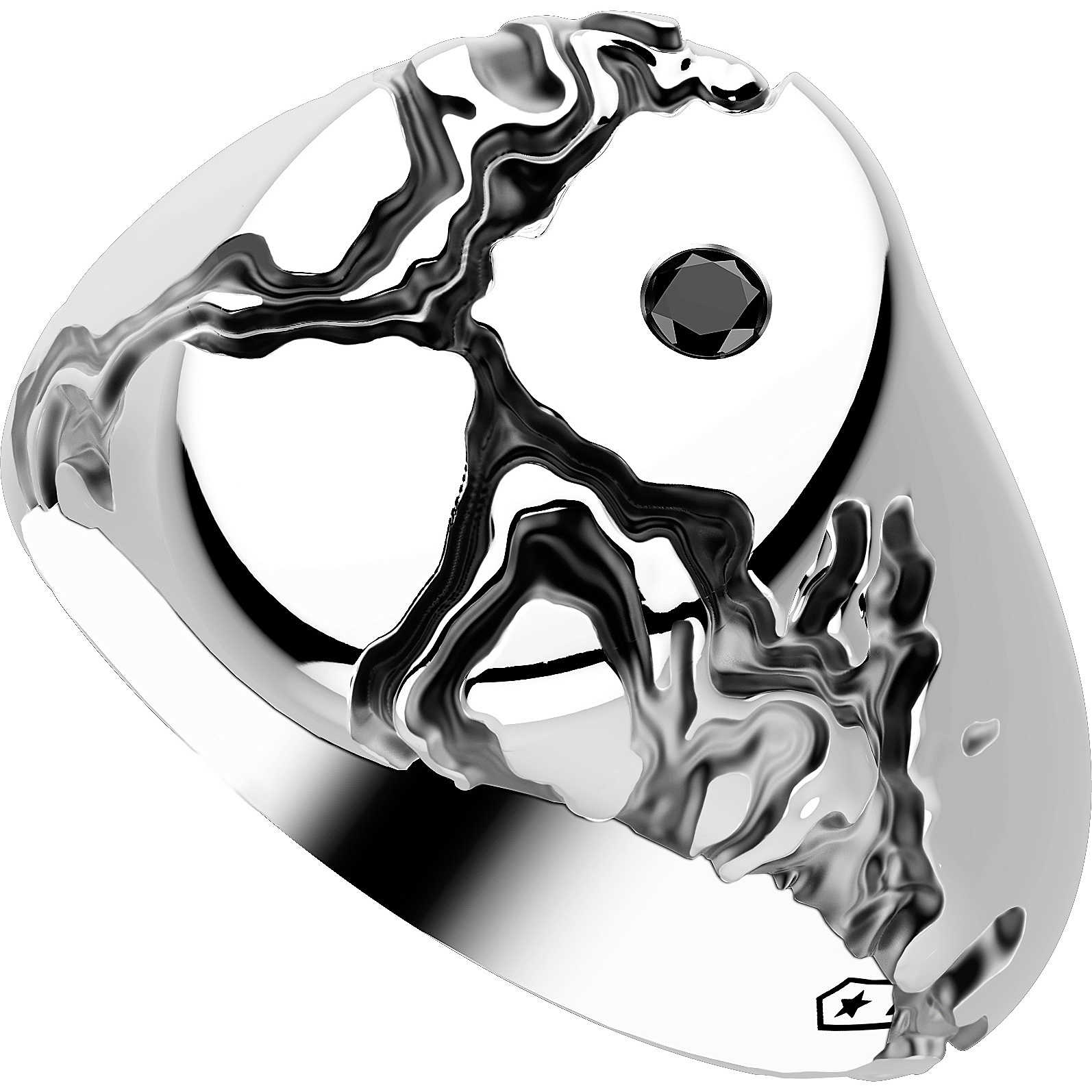 Anello in argento rodiato nero - ZANCAN