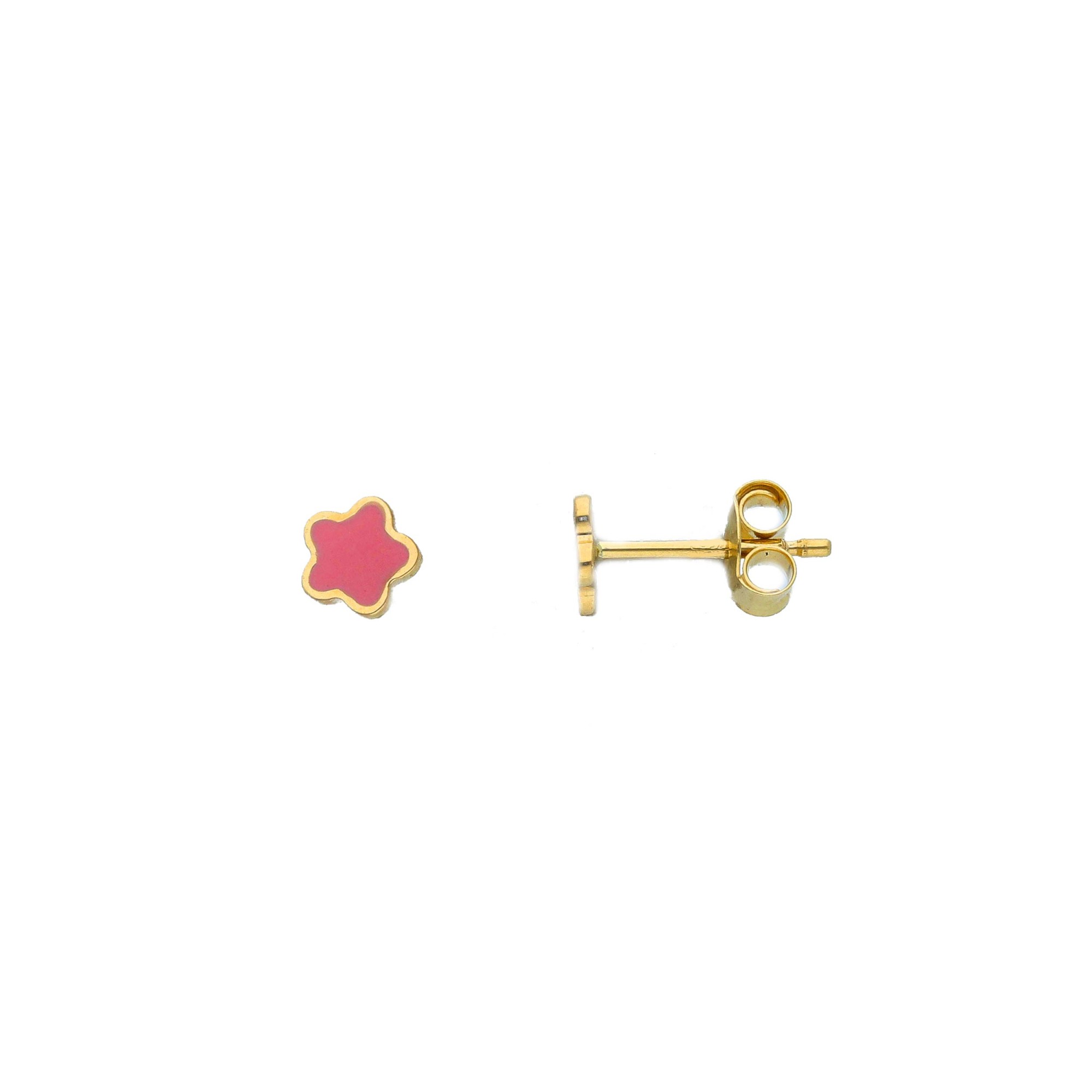 Pendientes de mujer de oro de 18 kt y esmalte - ORO&CO