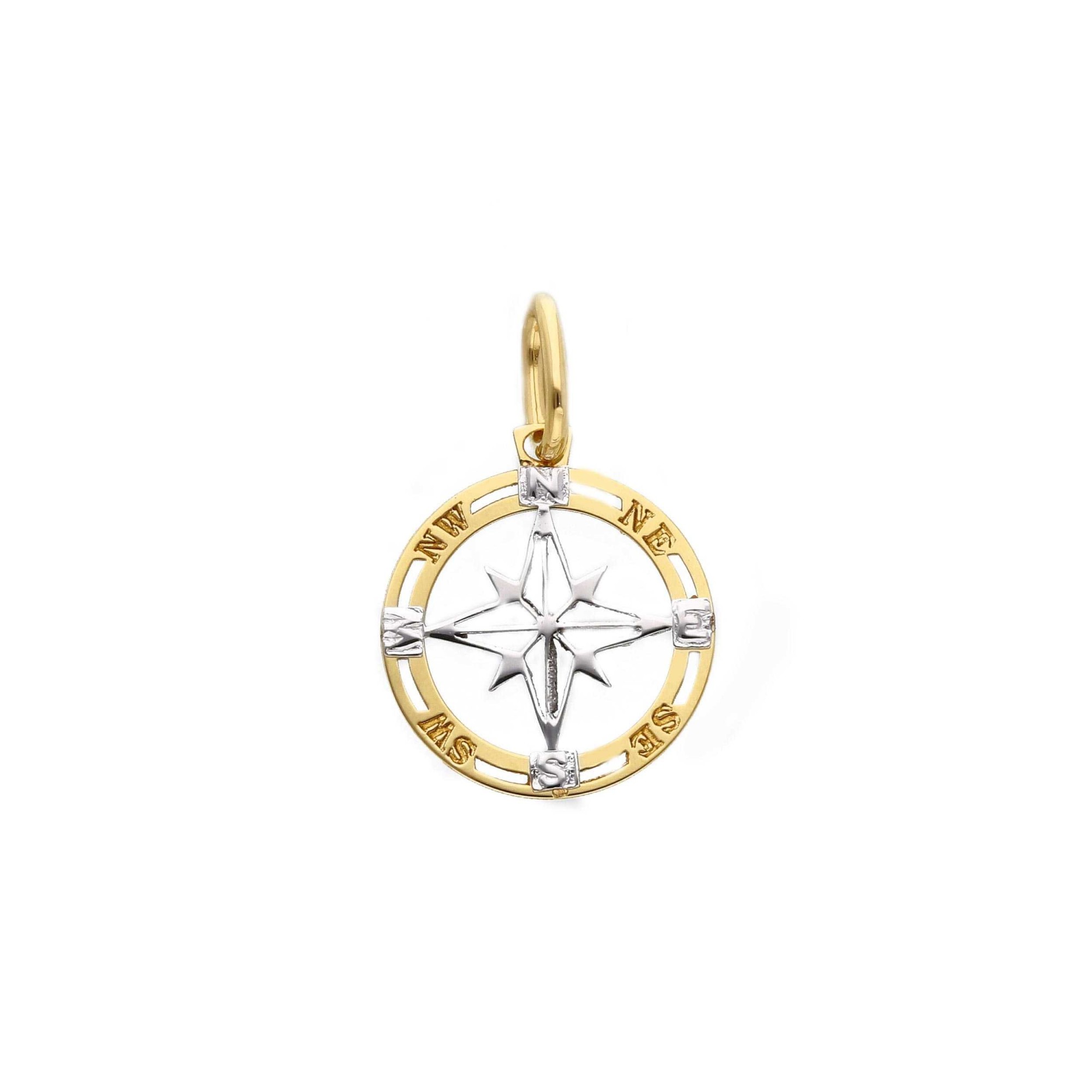 Charm de oro bicolor rosa de los vientos - LUXURY MILANO