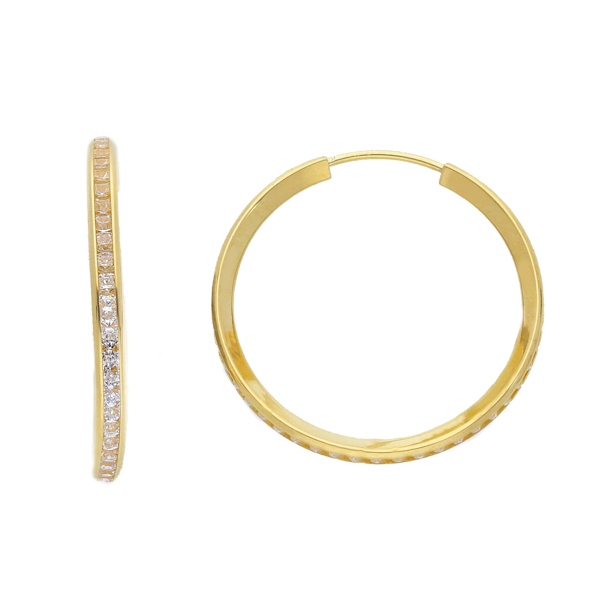 Hoop earrings with zirconia - ORO&CO