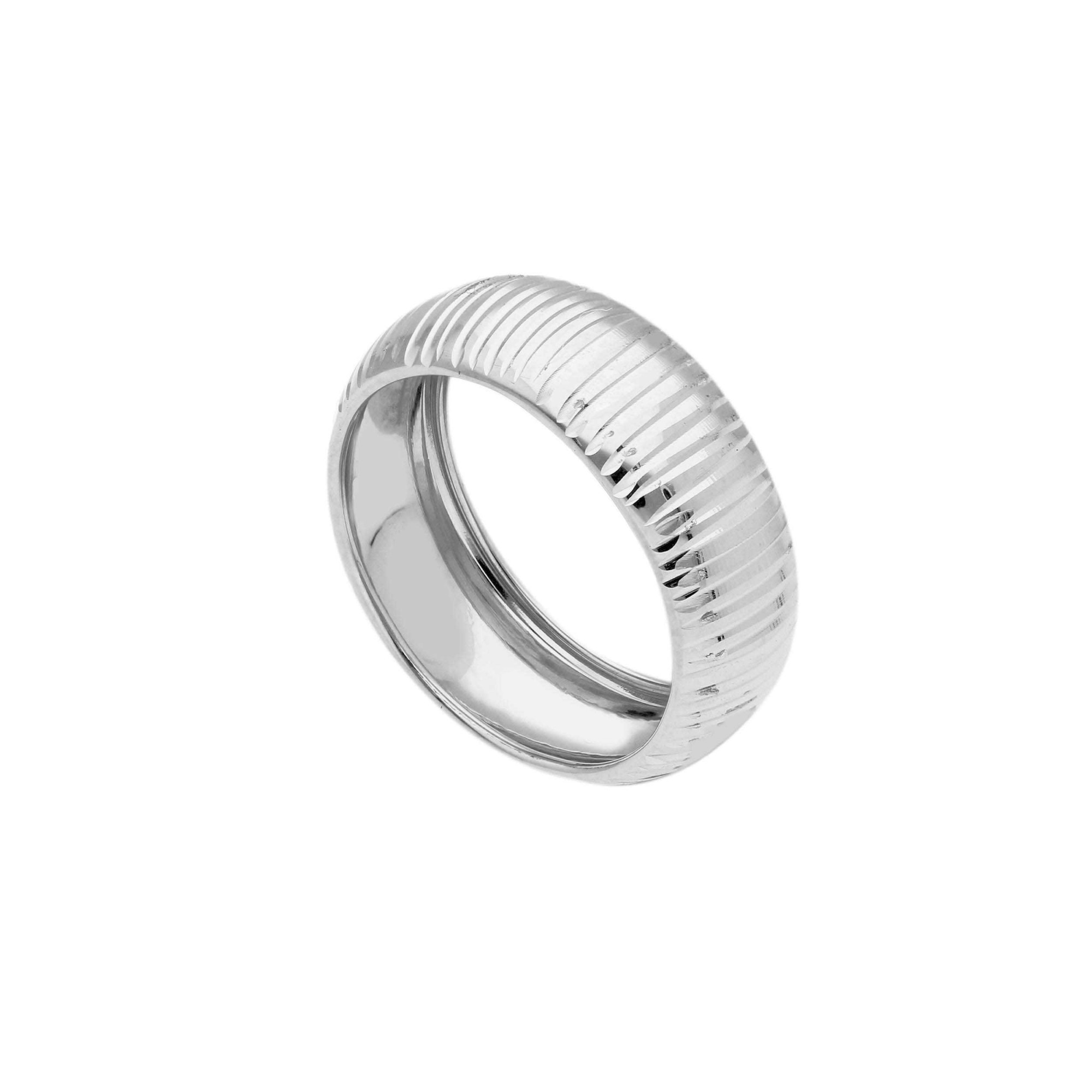 Anello a fascia in oro 18kt bianco - ORO&CO