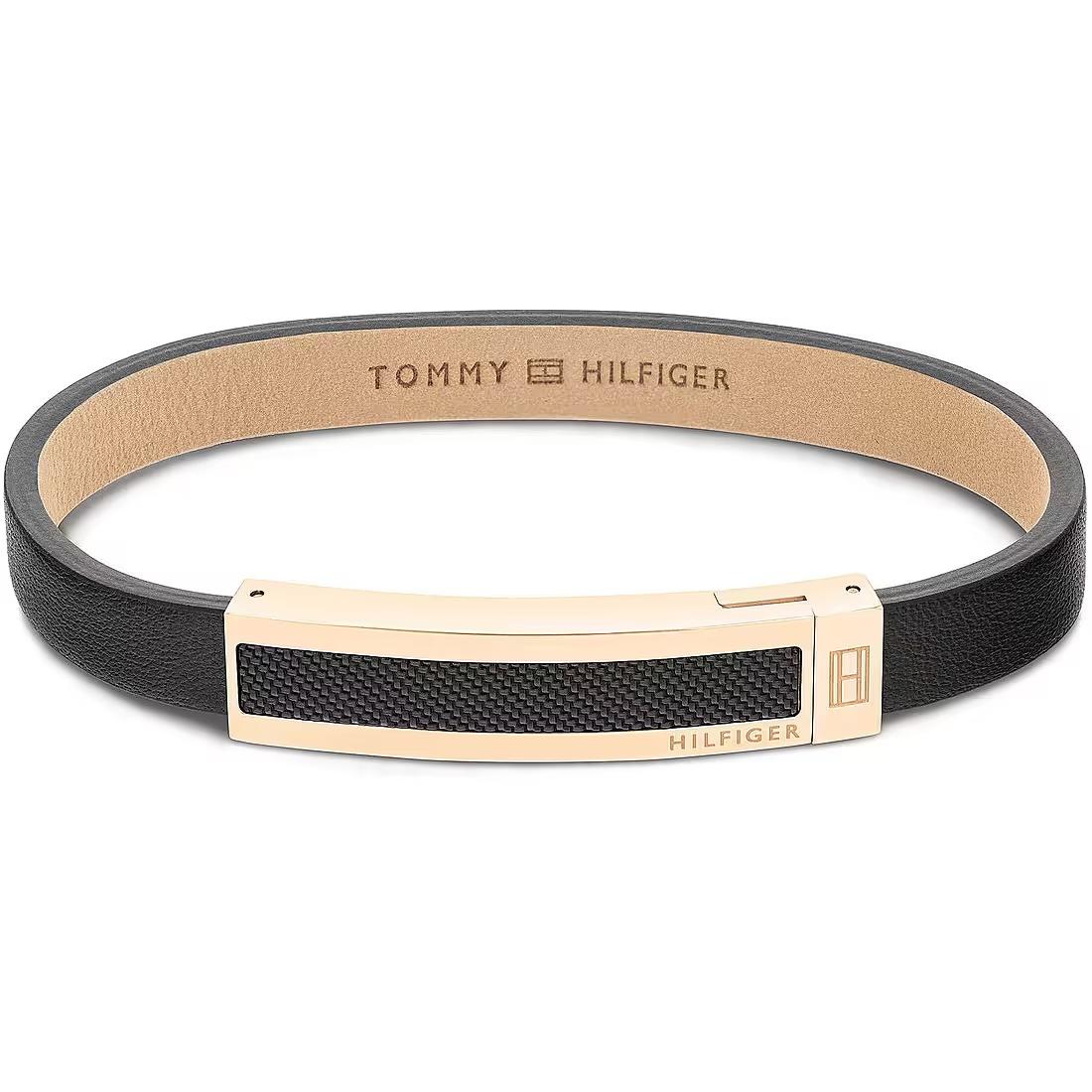 Brown Leather Bracelet Interwoven Braid Family - TOMMY HILFIGER