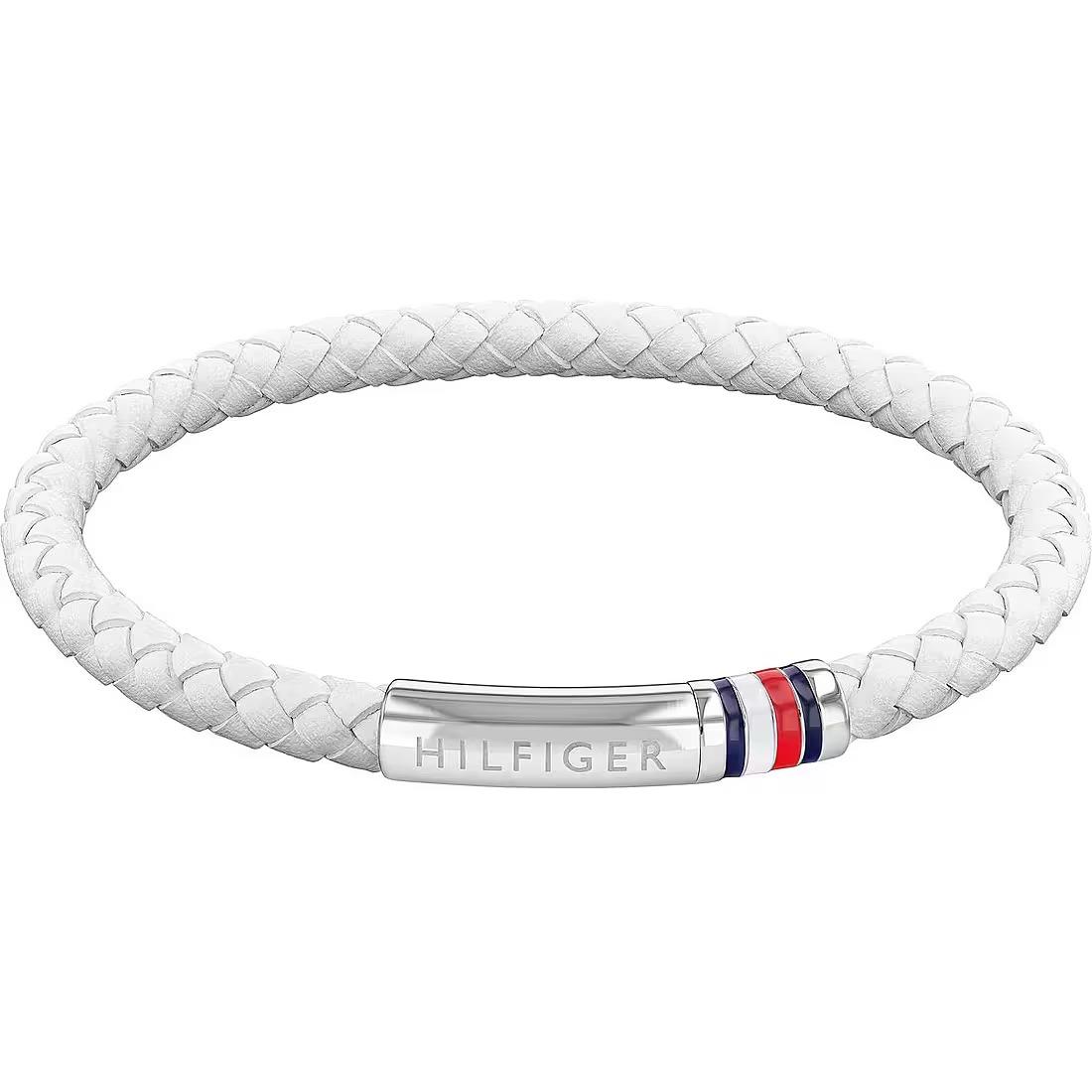 Bracciale in pelle bianca Interwoven braid family - TOMMY HILFIGER