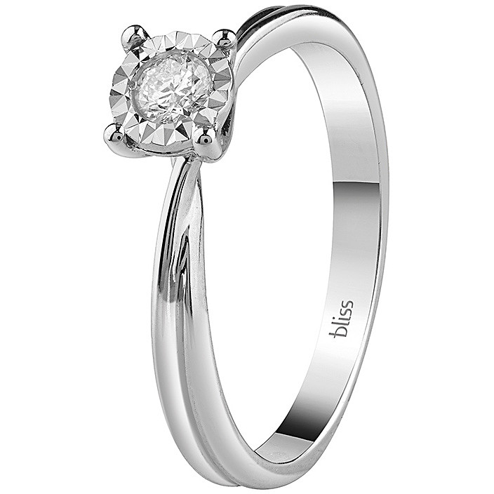 Ring in gold with 0.03 ct diamond rugiada collection Bliss - BLISS