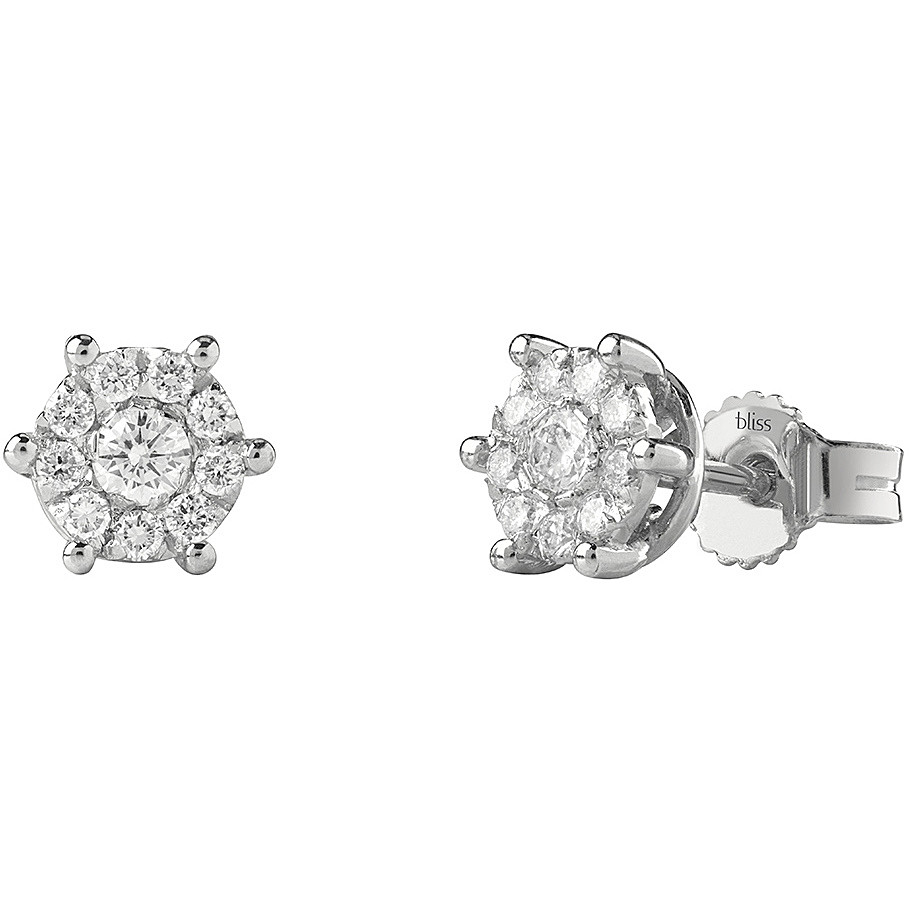 Earrings in gold with 0.15 ct diamond caresse collection Bliss - BLISS