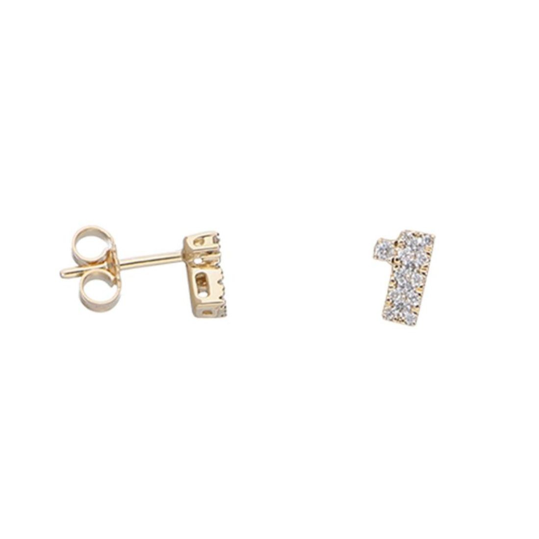 Stud earrings Sirio in gold with ct. 0,20 diamonds - ALFIERI & ST. JOHN