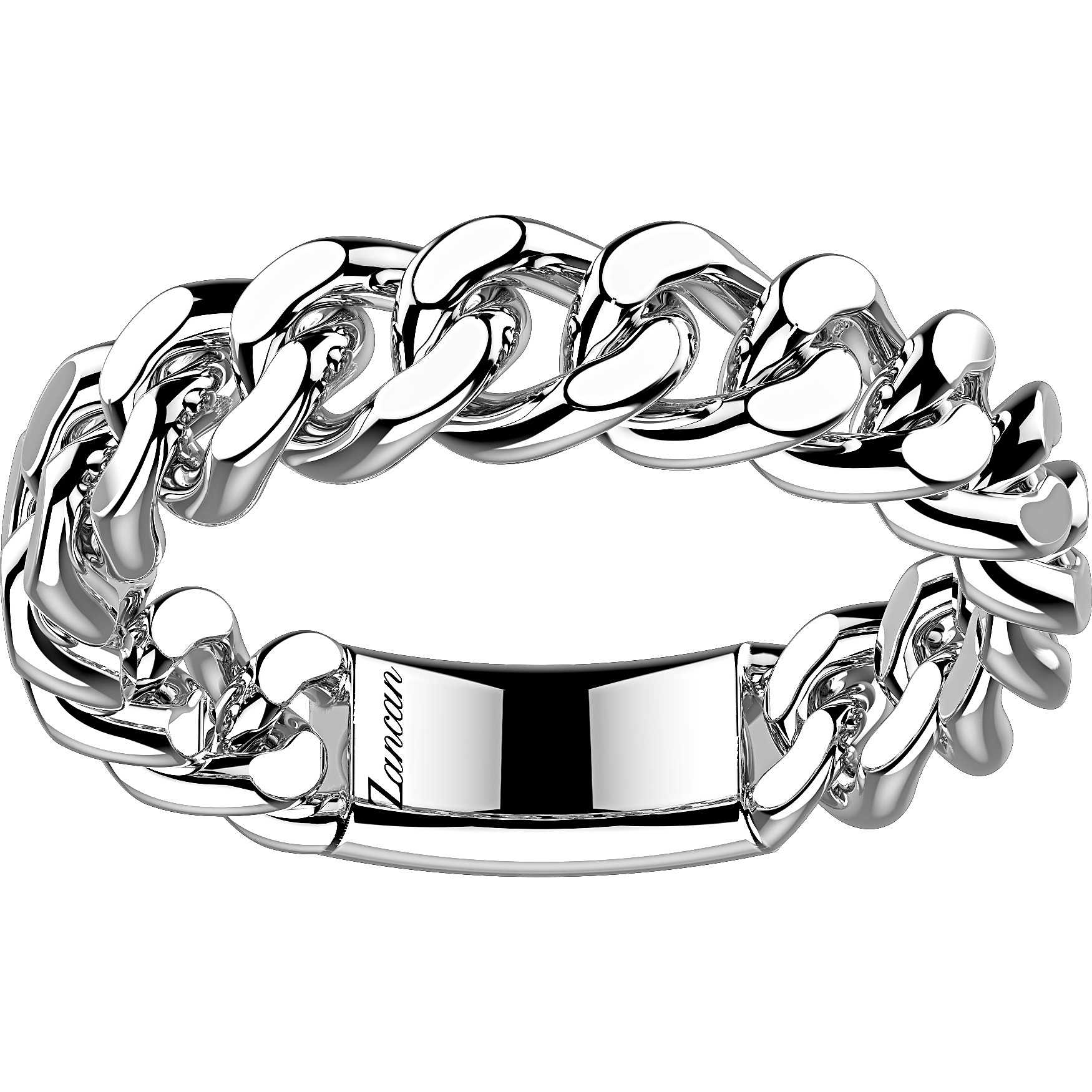 Anello in argento con dettaglio Skin - ZANCAN