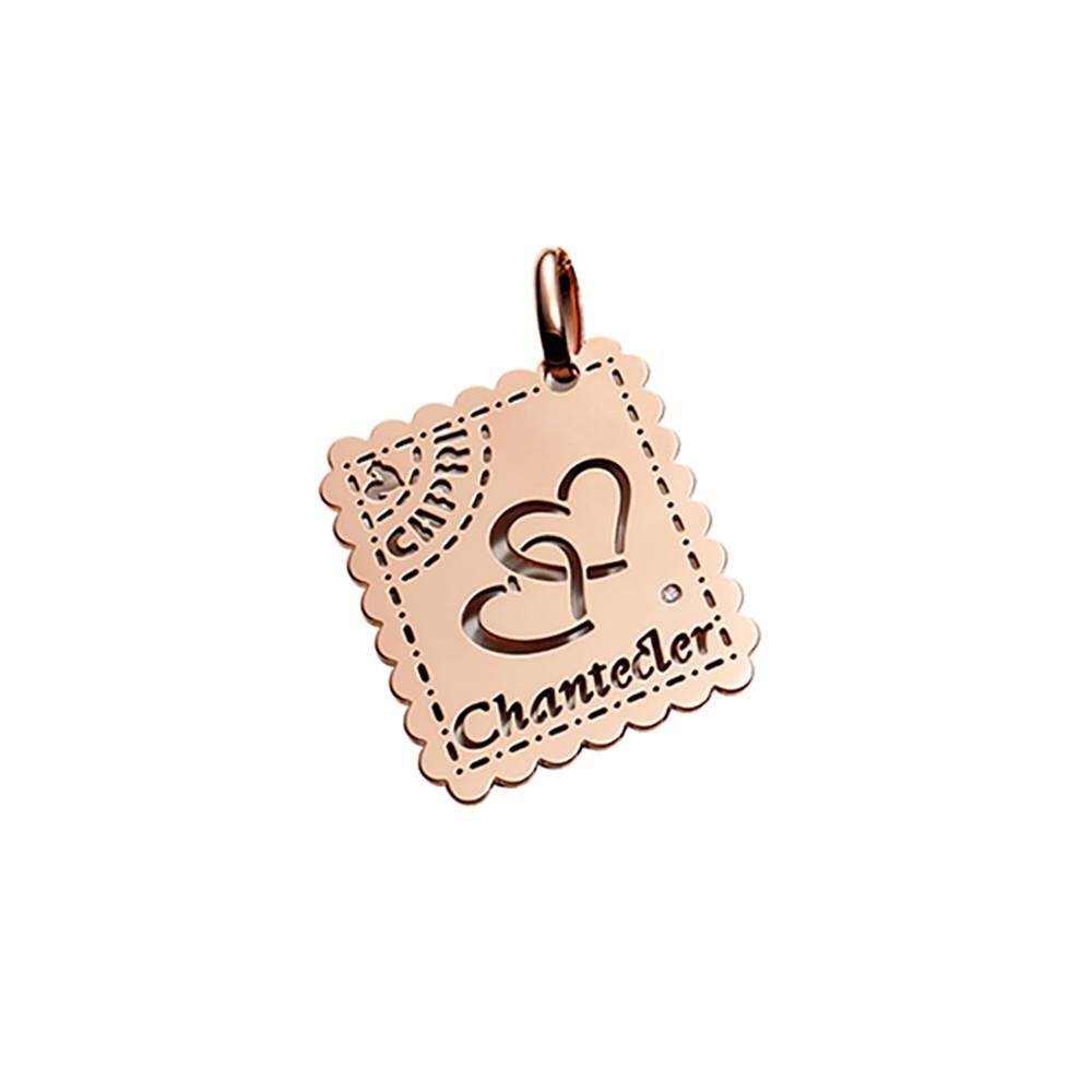 ChanteclerLove Letter rose gold pendant - CHANTECLER