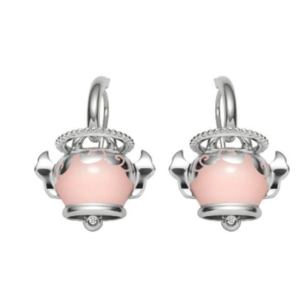 Bell angel earrings in silver - CHANTECLER