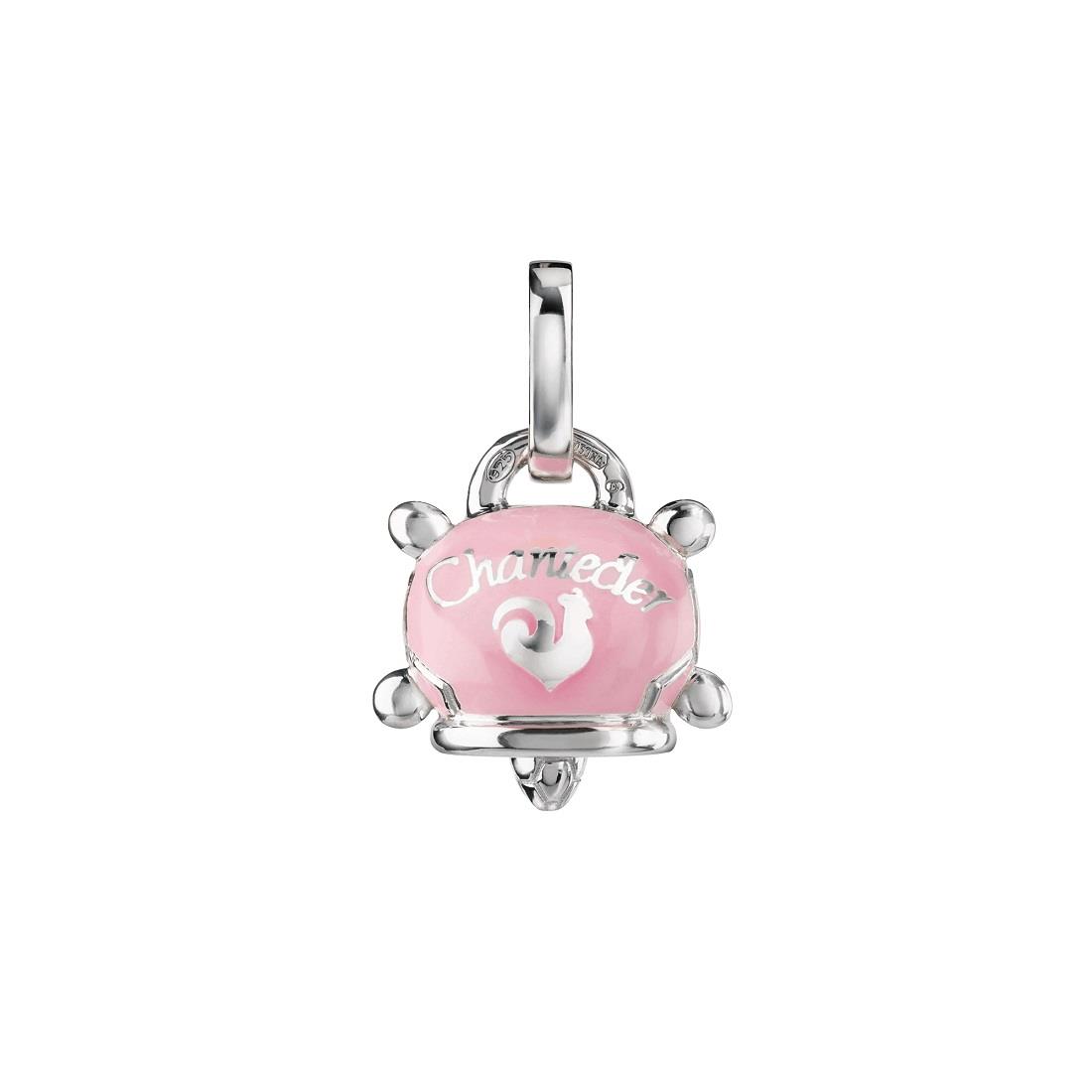 Campanellaa Et Voilà pendant in silver with pink turtle - CHANTECLER