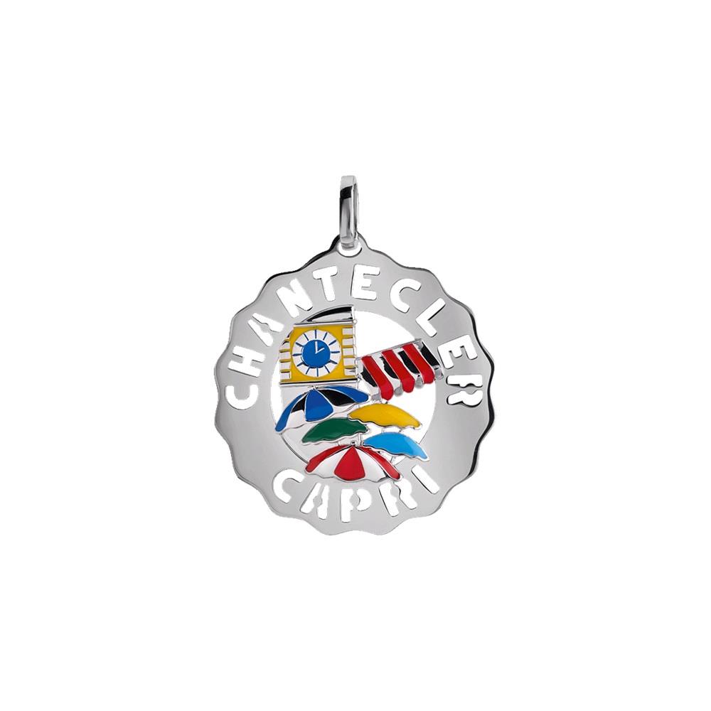 Capri Pop silver pendant and colored enamel - CHANTECLER