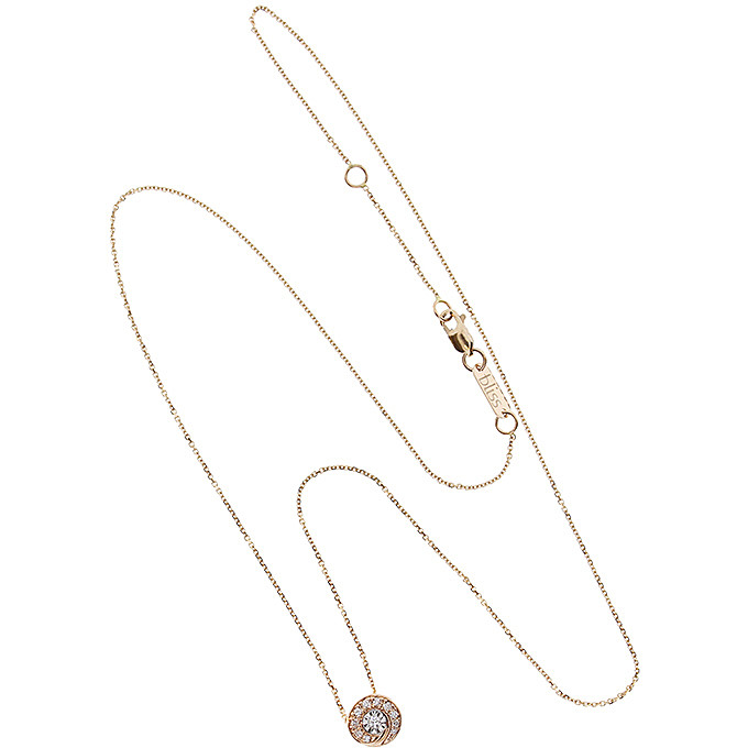 Rose gold necklace with diamond 0.06 ct Bliss Intrecci - BLISS