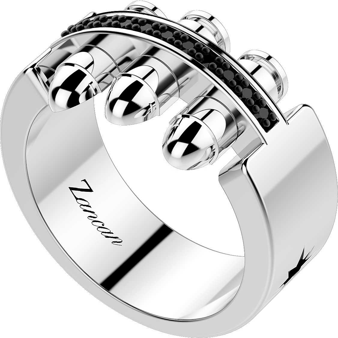 Anello in argento con dettaglio a forma di proiettile - ZANCAN