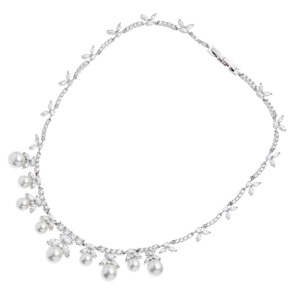 Collar Ottaviani con circonitas y perlas - OTTAVIANI