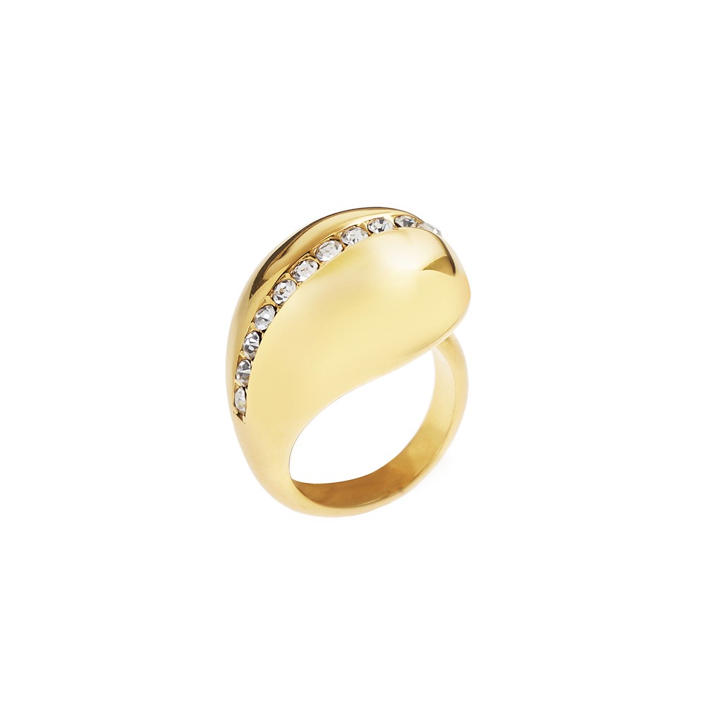 Anillo Ottaviani dorado con cristales - OTTAVIANI