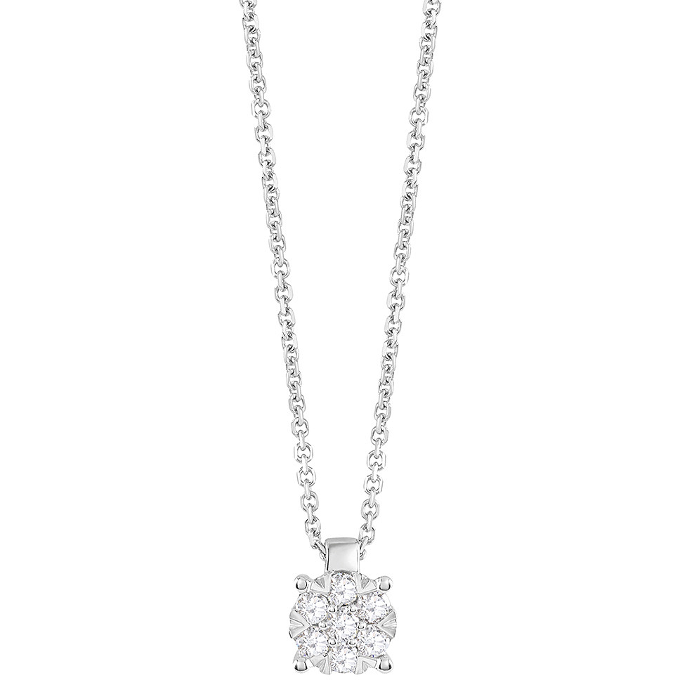 White gold diamond 0.05 ct light point necklace Caresse Bliss - BLISS