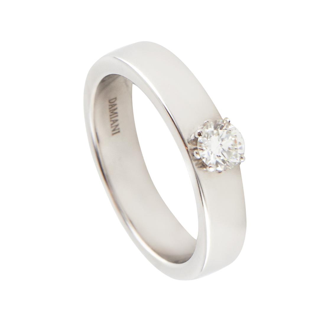 Anello in oro bianco con diamante ct 0.30 colore H, misura 15 DAMIANI Luxury Zone Anello in oro bianco con diamante ct 0.30 colore H, misura 15 DAMIANI Luxury Zone