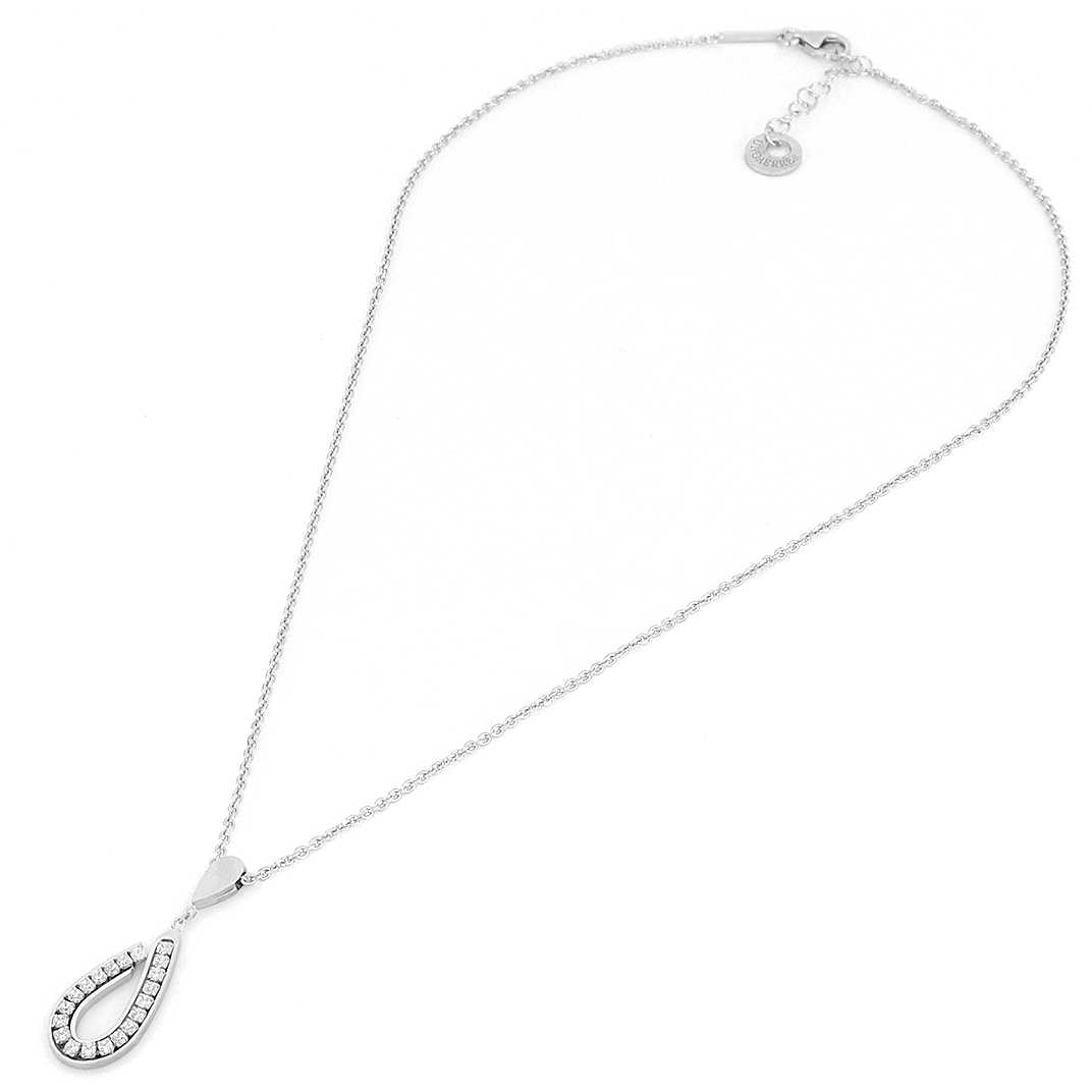 Collana uomo in argento con occhio di tigre e croce - UNOAERRE FASHION JEWELLERY