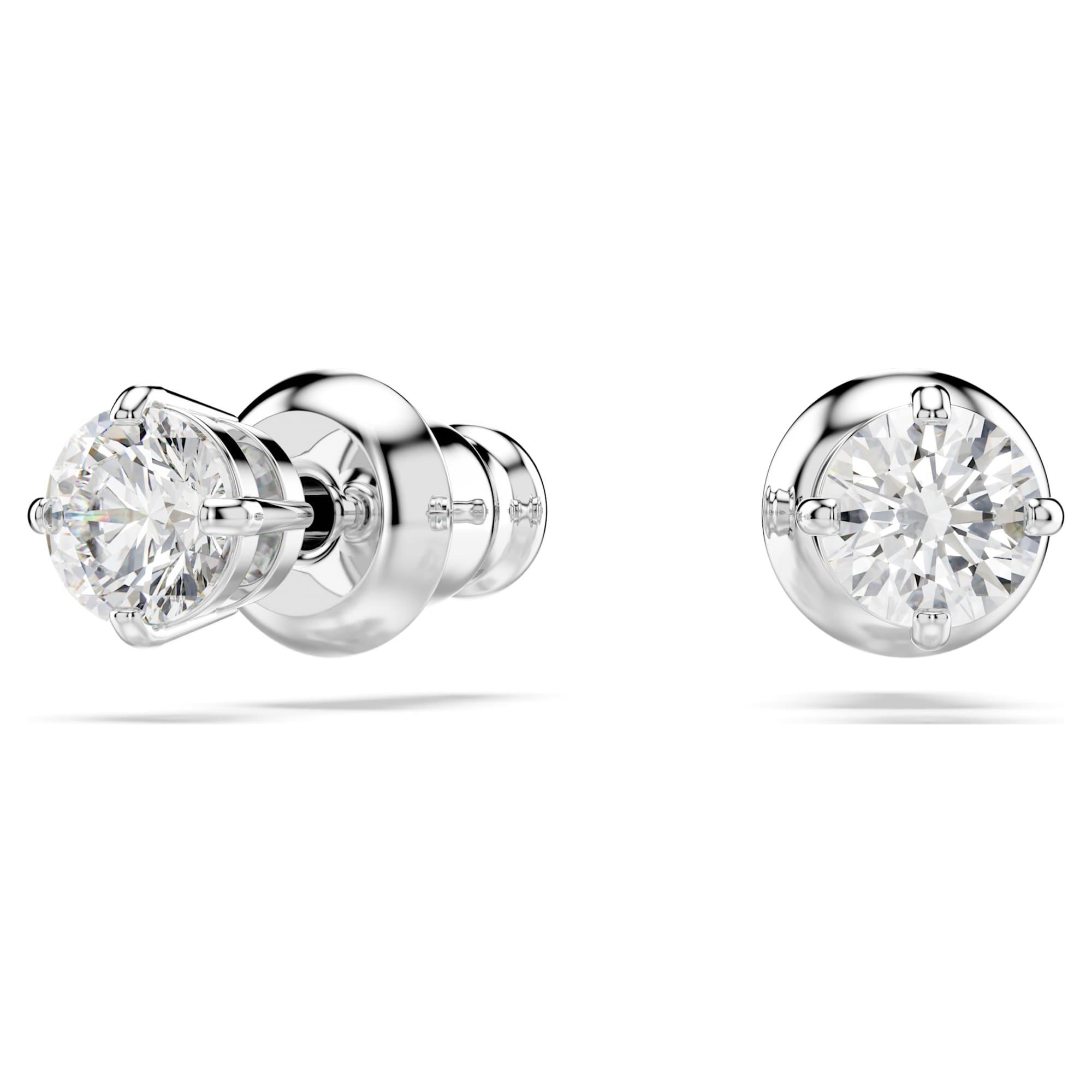 Attract earrings with white crystals - SWAROVSKI