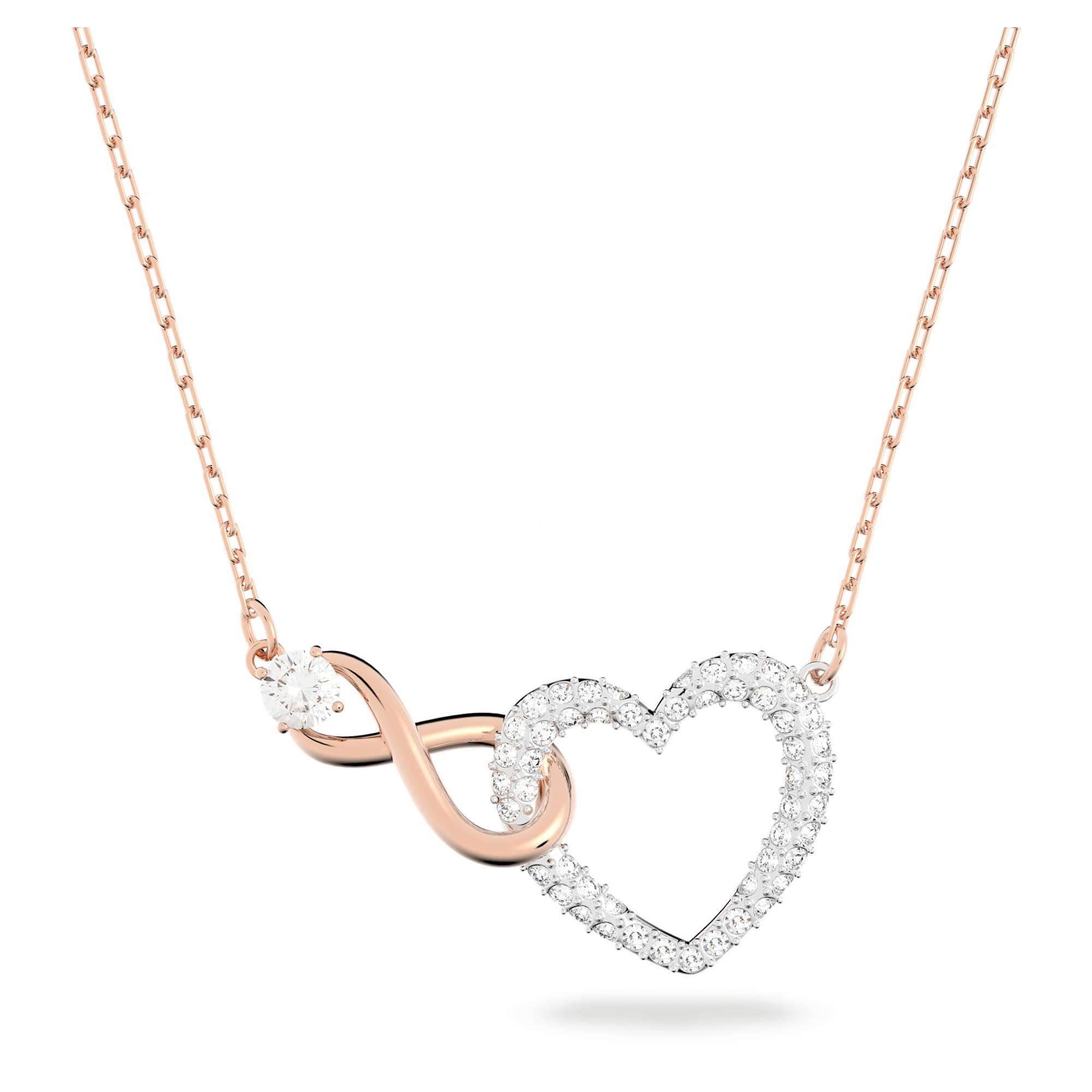 Swa Infinity necklace with crystals - SWAROVSKI