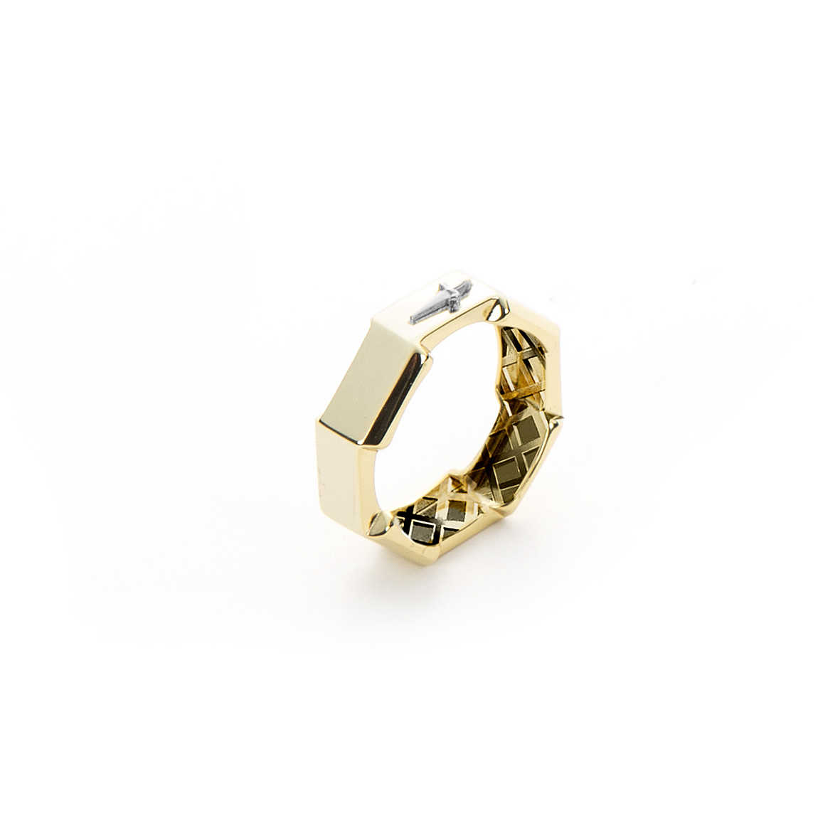Silver band ring with dagger detail - CESARE PACIOTTI