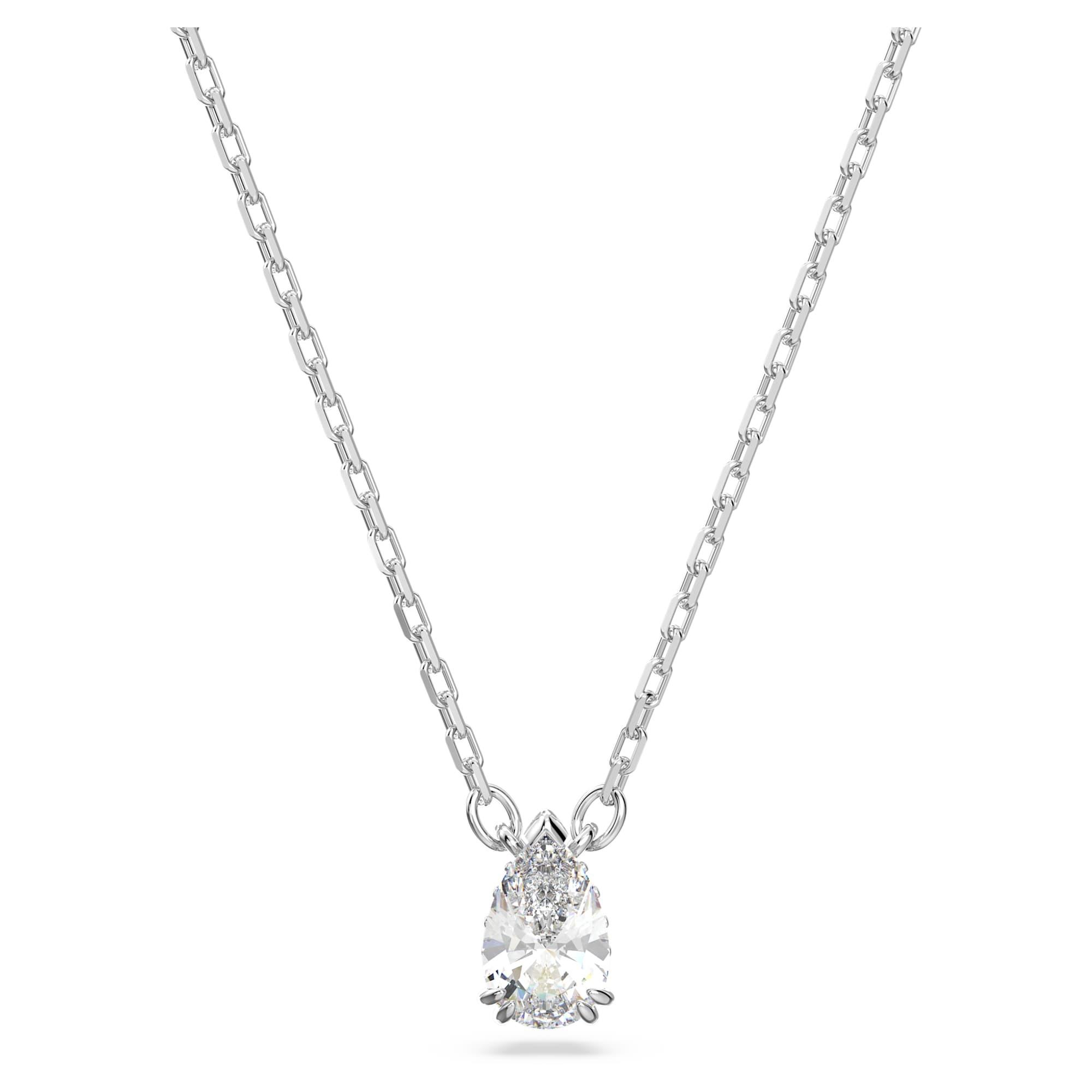 Stilla necklace with white crystal - SWAROVSKI