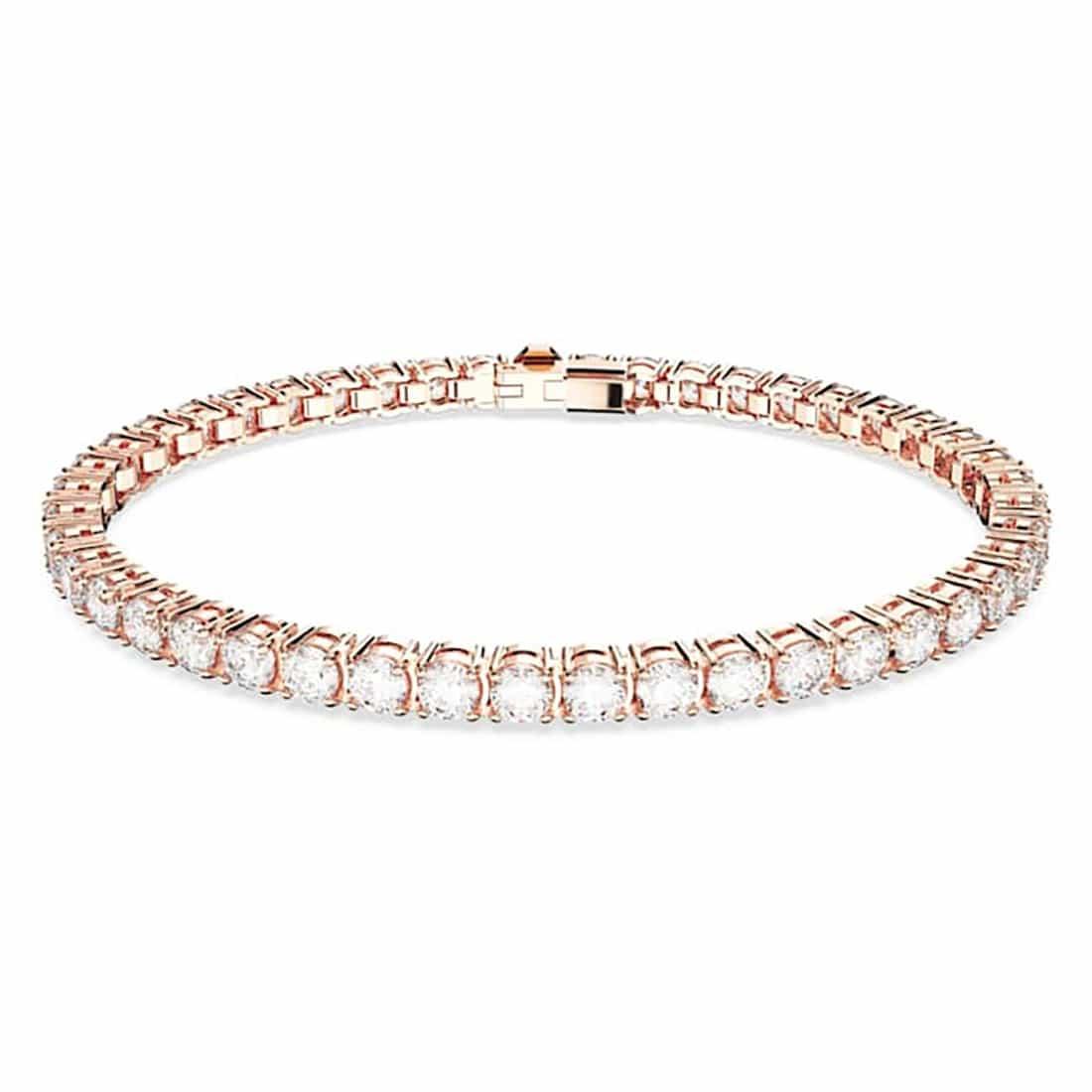 Bracciale tennis Matrix con cristalli rosa - SWAROVSKI