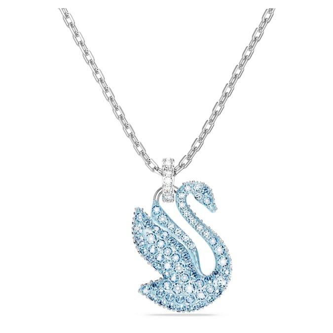 Collana Iconic Swan con cristalli blu - SWAROVSKI